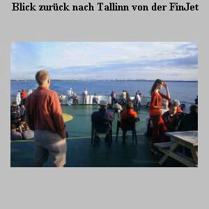 Auf dem Deck der Finnjet