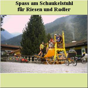 Spass am Schaukelstuhl  für Riesen und Radler