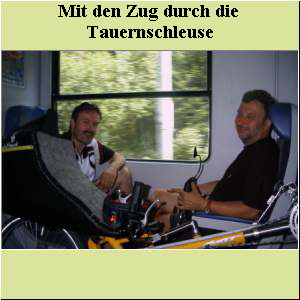 Mit den Zug durch die   Tauernschleuse