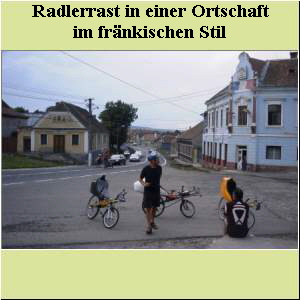 Radlerrast in einer Ortschaft  im fränkischen Stil