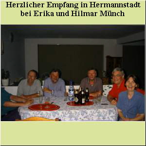 Herzlicher Empfang in Hermannstadt  bei Erika und Hilmar Münch